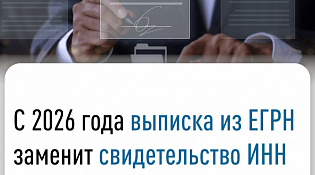 С 2026 года свидетельство об ИНН заменит выписка из Единого госреестра налогоплательщиков