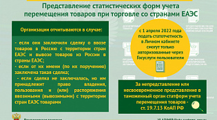 Владимирская таможня информирует: подать отчетность при торговле со странами ЕАЭС в Личном кабинете с 1 апреля 2022 года смогут только авторизованные через Госуслуги пользователи