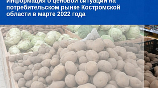 Информация о ценовой ситуации на потребительском рынке Костромской области в марте 2022 года